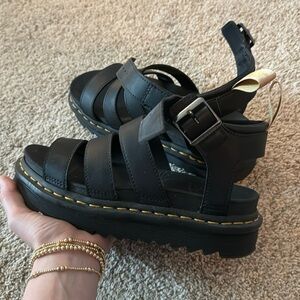 doc martens black sandals